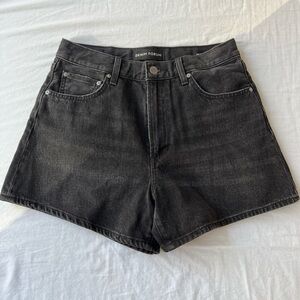NWOT Aritzia Denim Forum Black 90s A-Line High Rise Jean Shorts